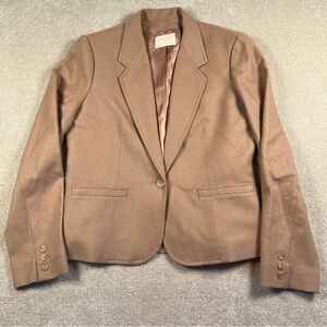 Pendleton Vintage Wool Tan Blazer‎ Jacket women's 12